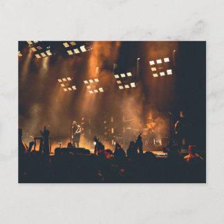 Crowd enjoys music concert postcard