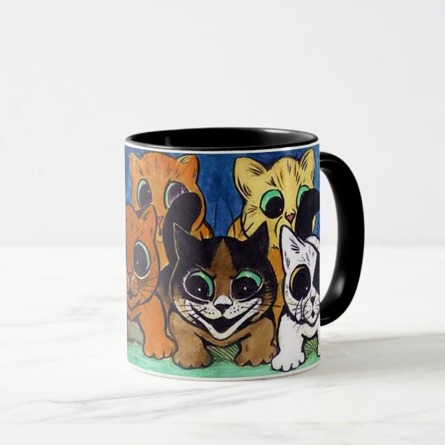 Crowd of Cats (detail), Louis Wain Mug (Front Right)