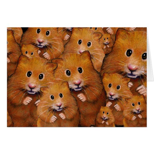 Crowd of Cute Hamsters: Original Art Cards (Front Horizontal)