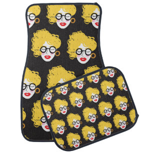 Crowd of funny peoples, cute background car floor mat