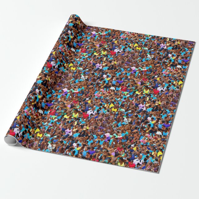 Crowd of people Wrapping Paper  (Unrolled)