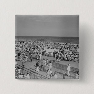 Crowd on Beach Button