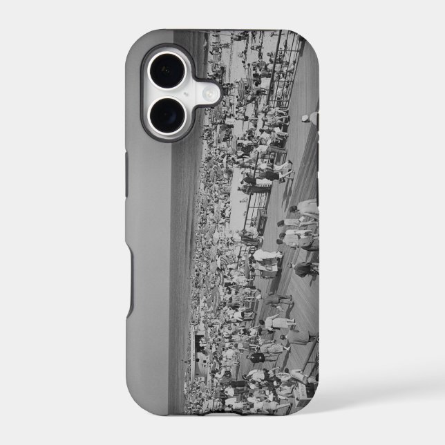 Crowd on Beach Iphone Case (Back)