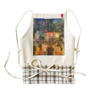 Crowd outside an event zazzle HEART apron