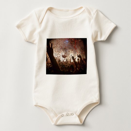 Crowd partying baby bodysuit