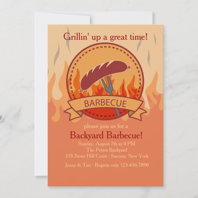 Crowd Pleaser Barbecue Invitation (Front)