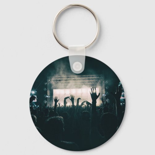 Crowd  Stage _ Teal Keychain
