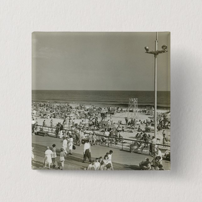 Crowded Beach Button (Front)