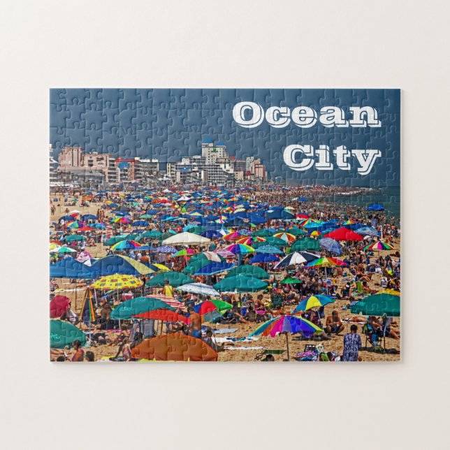 Crowded Beach in Ocean City Jigsaw Puzzle (Horizontal)