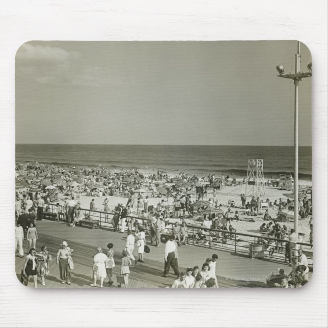 Crowded Beach Mouse Pad (Front)