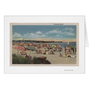 Crowded Beach Scene Cards