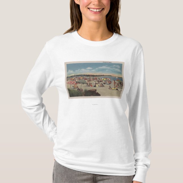 Crowded Beach Scene T-Shirt (Front)