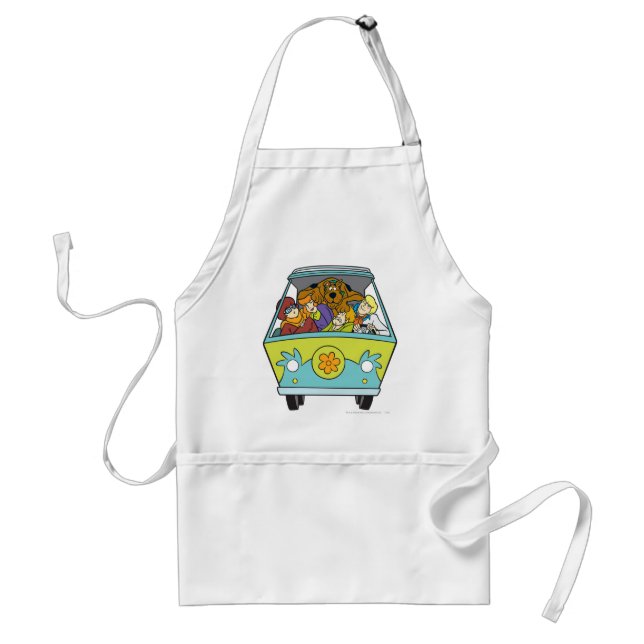 Crowded In The Mystery Machine Adult Apron (Front)