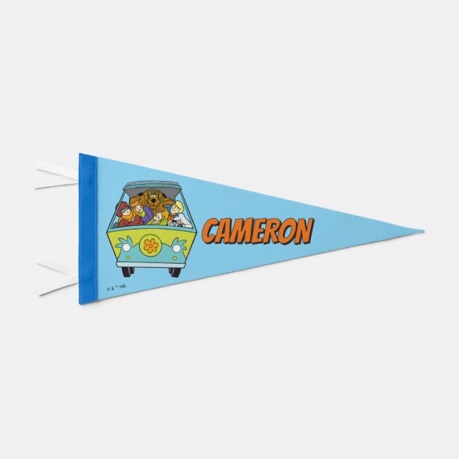 Crowded In The Mystery Machine Pennant Flag (Front)