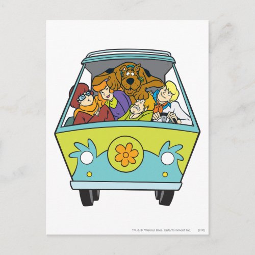 Crowded In The Mystery Machine Postcard
