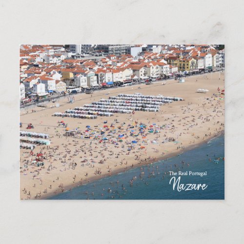 Crowded_ Nazare Portugal  Postcard