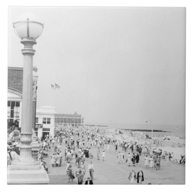 Crowds 2 ceramic tile (Front)