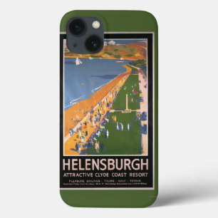 Crowds along Clyde Coast Beach Railways Poster iPhone 13 Case