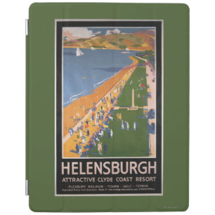Crowds along Clyde Coast Beach Railways Poster iPad Smart Cover