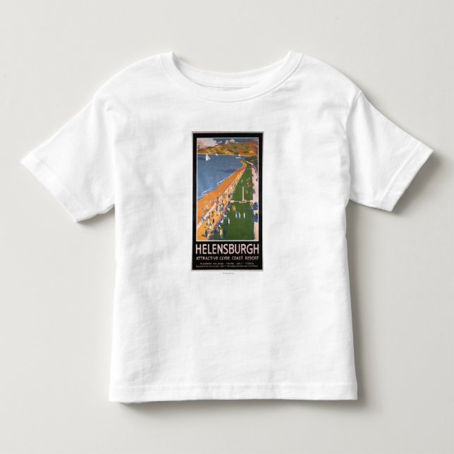 Crowds along Clyde Coast Beach Railways Poster Toddler T-shirt (Front)