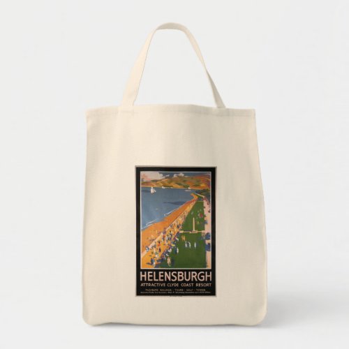 Crowds along Clyde Coast Beach Railways Poster Tote Bag