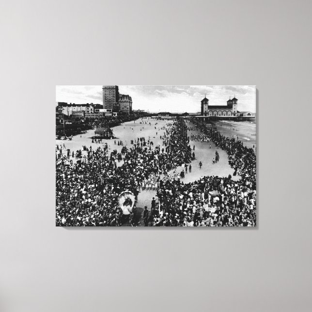 Crowds at Atlantic City, NJ Beauty Pagent Canvas Print (Front)