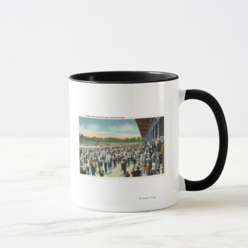 Crowds at Saratoga Race Track  Clubhouse Mug