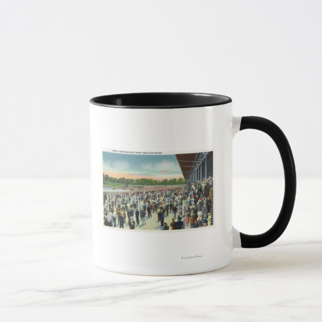 Crowds at Saratoga Race Track & Clubhouse Mug (Right)