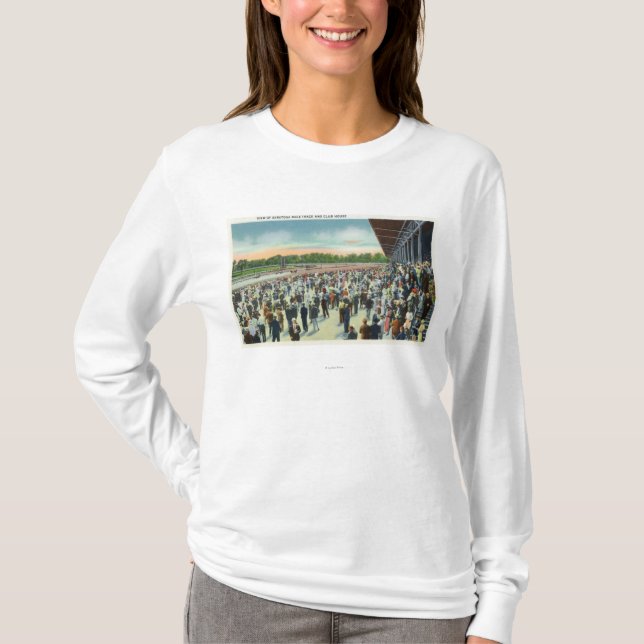 Crowds at Saratoga Race Track & Clubhouse T-Shirt (Front)