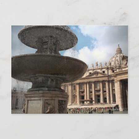 Crowds Gathering In St Peter's Square Postcard
