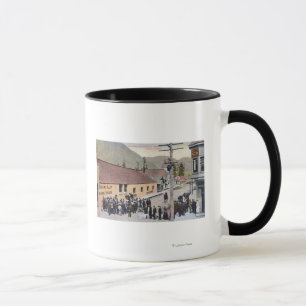 Crowds on Broadway and McKinley Street Mug