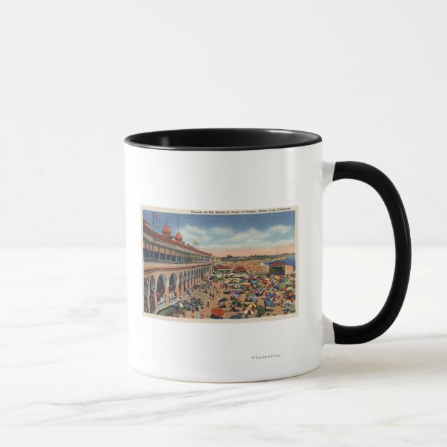 Crowds on the Beach in Front of Casino Mug (Right)