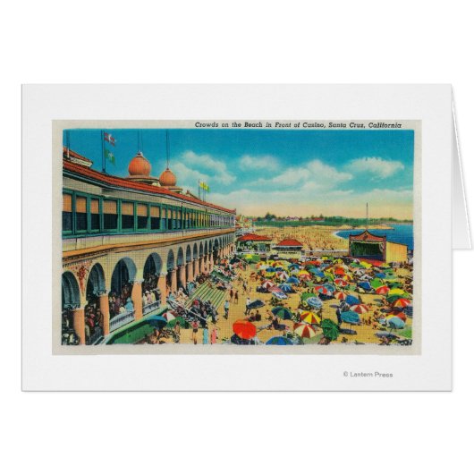 Crowds on the Beach in front of the Casino Cards (Front Horizontal)