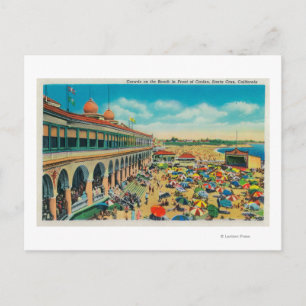 Crowds on the Beach in front of the Casino Postcard