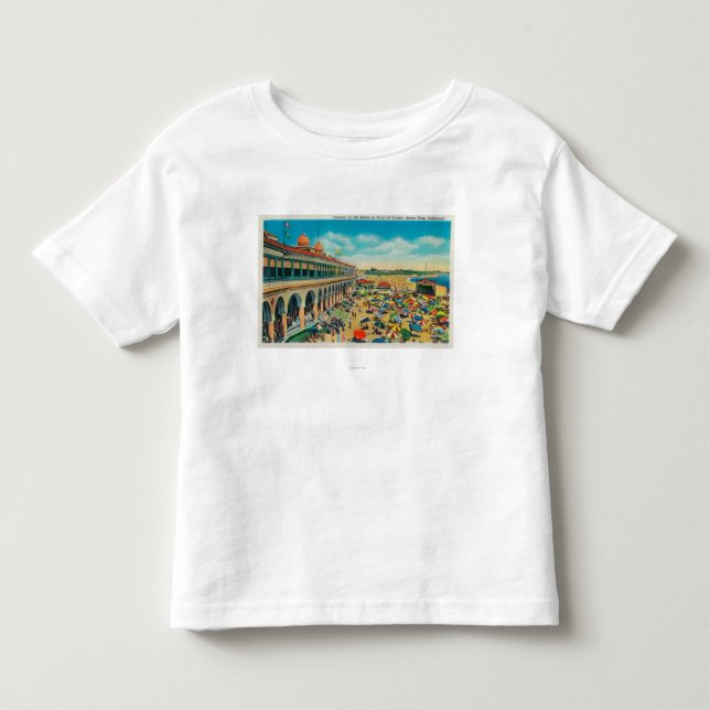 Crowds on the Beach in front of the Casino Toddler T-shirt (Front)