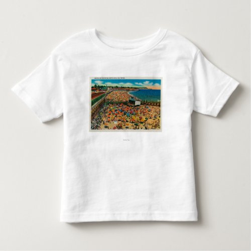 Crowds on the Beach Santa CruzSanta Cruz CA Toddler T_shirt