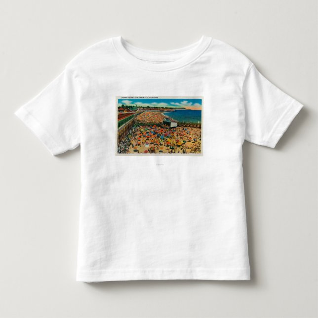 Crowds on the Beach, Santa CruzSanta Cruz, CA Toddler T-shirt (Front)