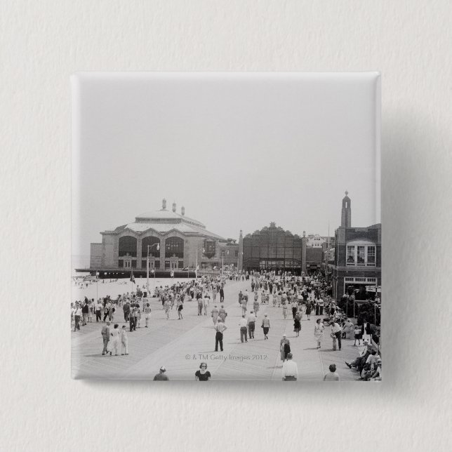 Crowds Pinback Button (Front)