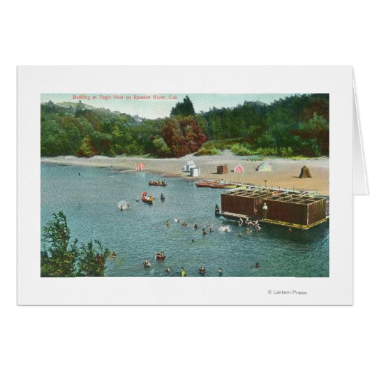 Crowds Swimming in the Russian River (Front Horizontal)