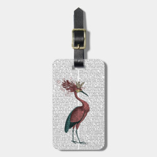 Crowed Marsala Heron Luggage Tag