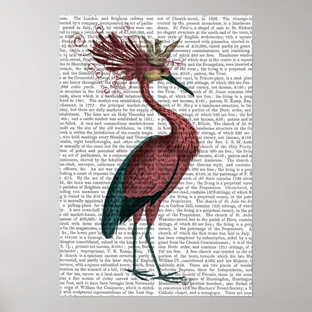 Crowed Marsala Heron Poster (Front)