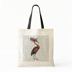 Crowed Marsala Heron Tote Bag