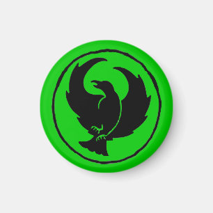 Crowfoot Magnet (black/true green)