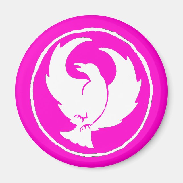 Crowfoot Magnet (white/pink) (Front)