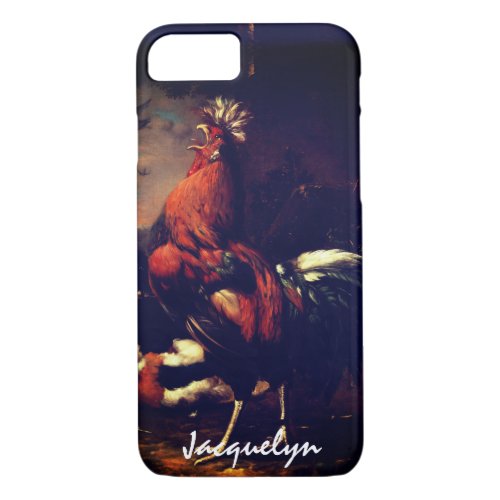 Crowing Red and Black  Rooster  iPhone 87 Case