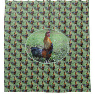 Crowing Rooster Nature Art Shower Curtain