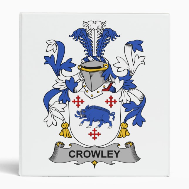 Crowley Family Crest 3 Ring Binder (Front)