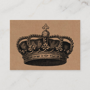 Crown 02 - Black on Cardboard Tex Business Card