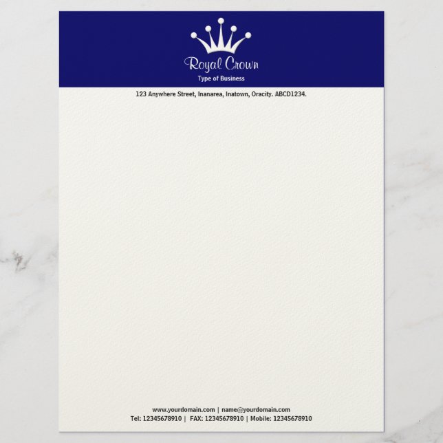 Crown 2in Color Header - Navy 000066 Letterhead (Front)