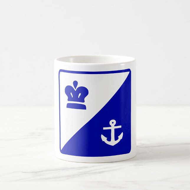 Crown And Anchor Blue White Coffee Mug (Creator Uploaded)